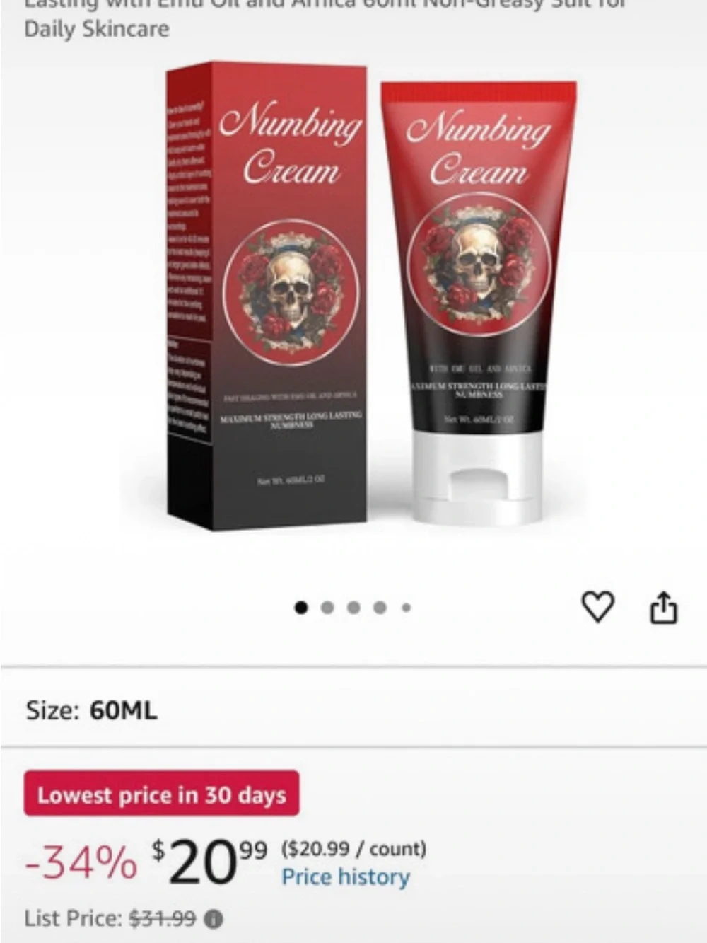 Numbing Cream - Red/Black Numbing Cream